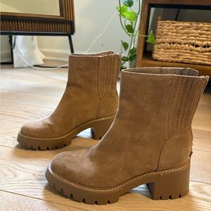 Dolce Vita Brown Suede Combat Boots